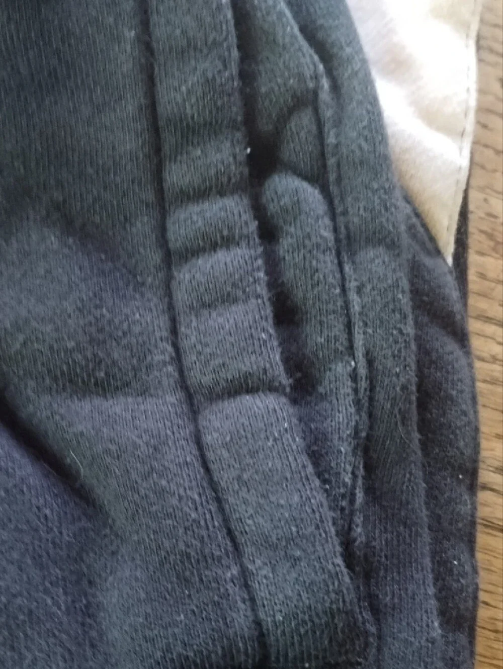 adidas Black Sweatpants with White Stripe Panels - Mens